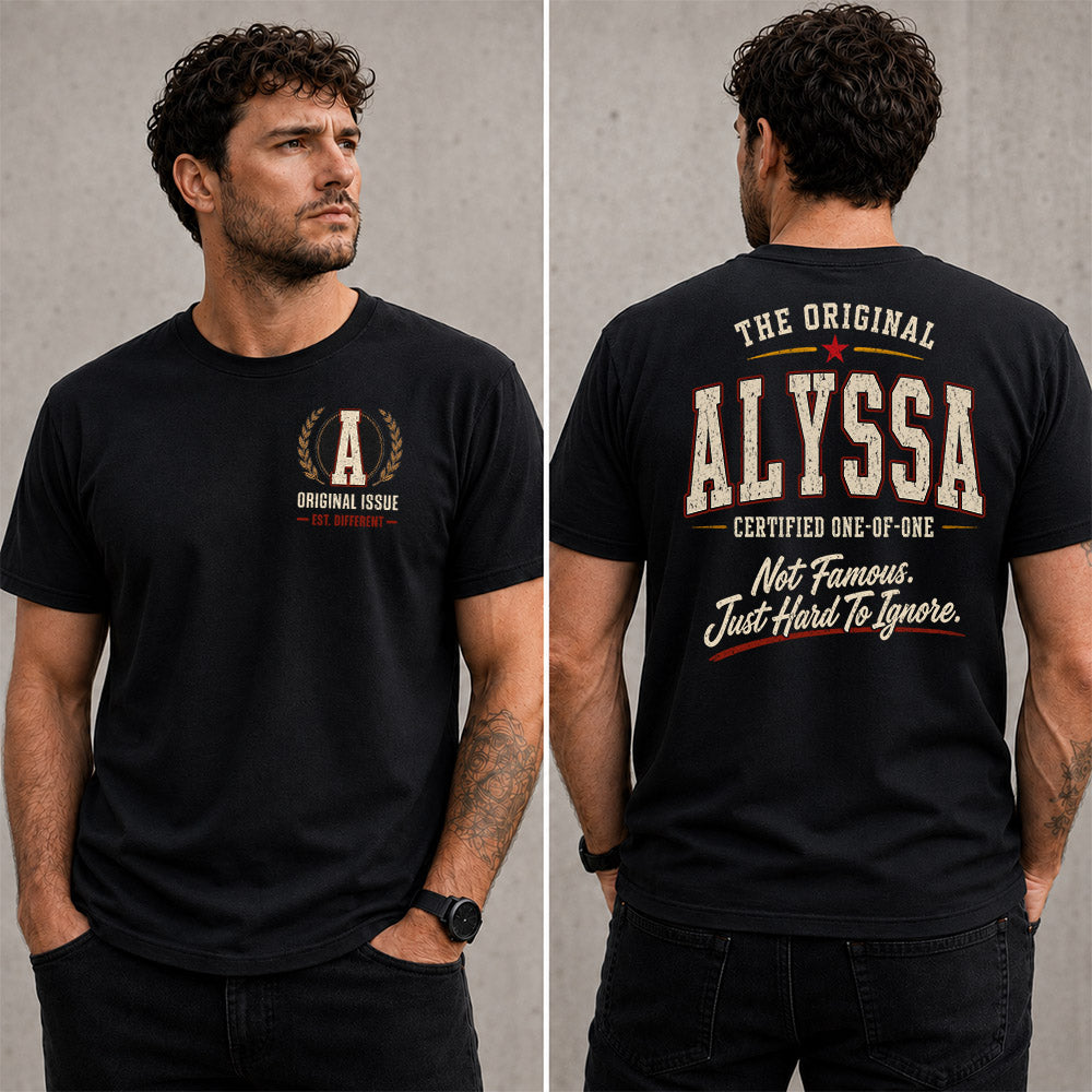 ALYSSA W65-F6-168 – Personalized Original Issue Apparel “The Original NAME Certified One-of-One"