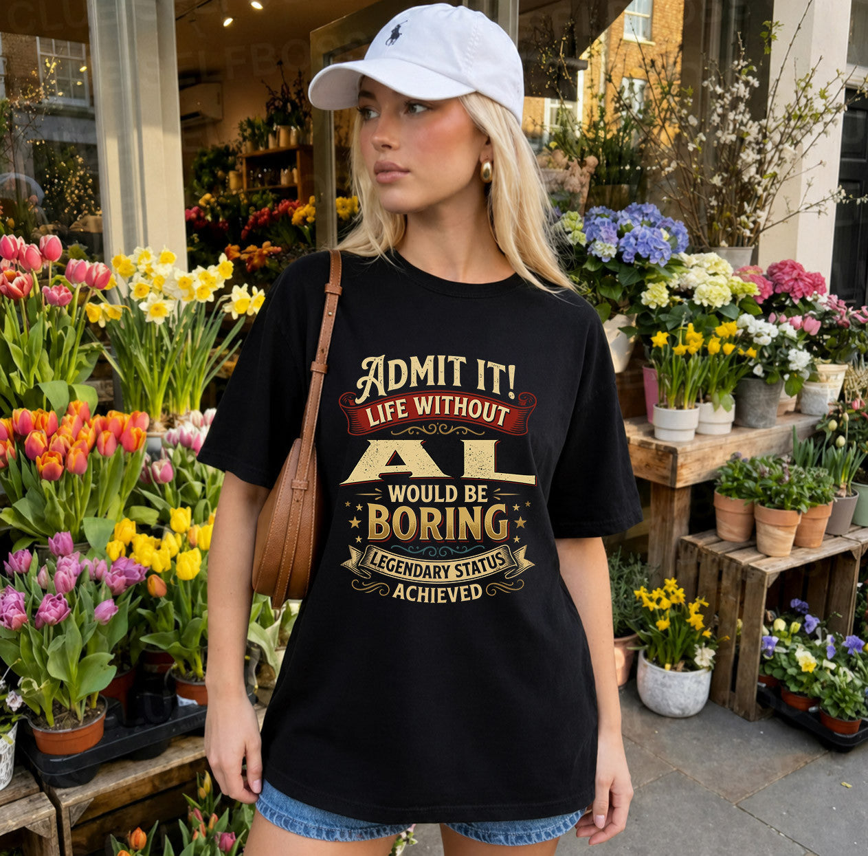AL TP65-K5-268–Personalized Funny Quote Apparel “Life Without NAME Would Be Boring”