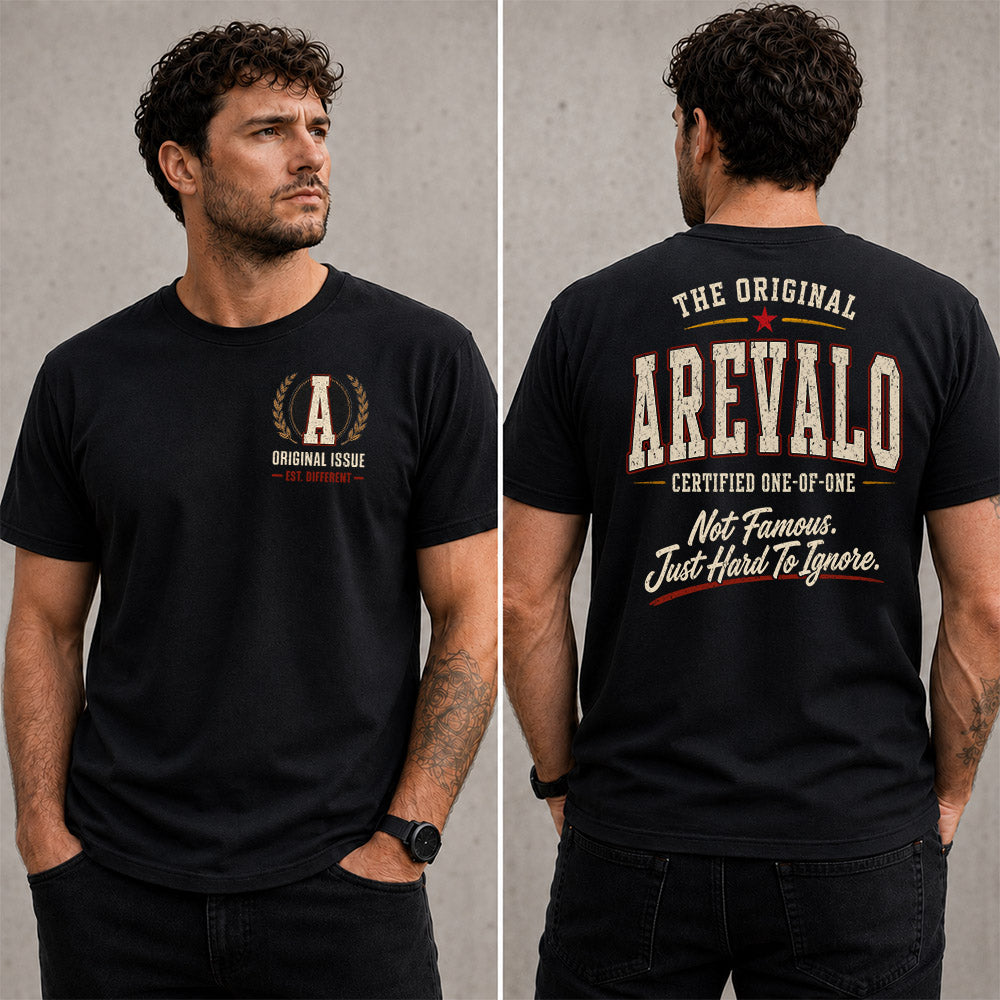 AREVALO W65-F6-168 – Personalized Original Issue Apparel “The Original NAME Certified One-of-One"