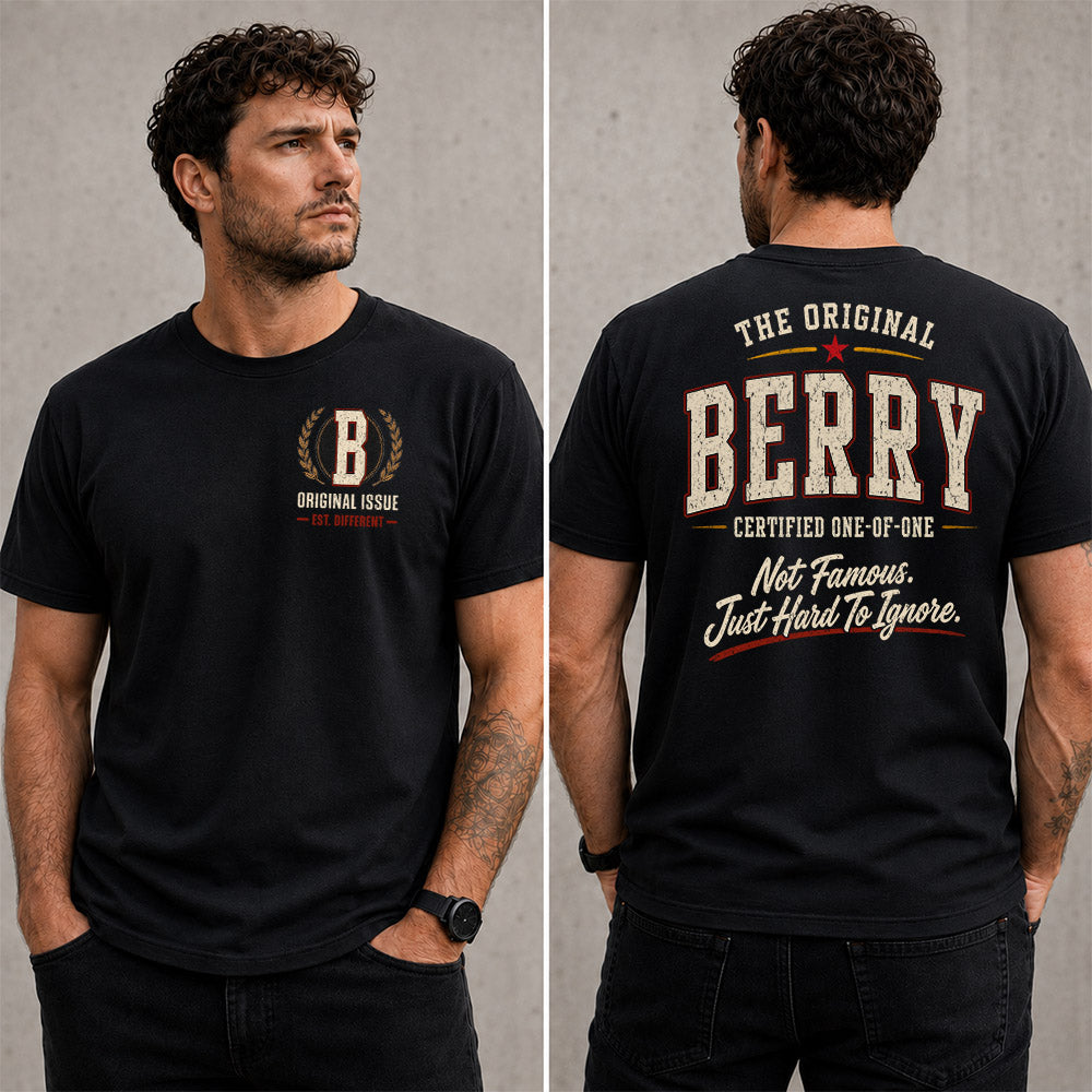 BERRY W65-F6-168 – Personalized Original Issue Apparel “The Original NAME Certified One-of-One"