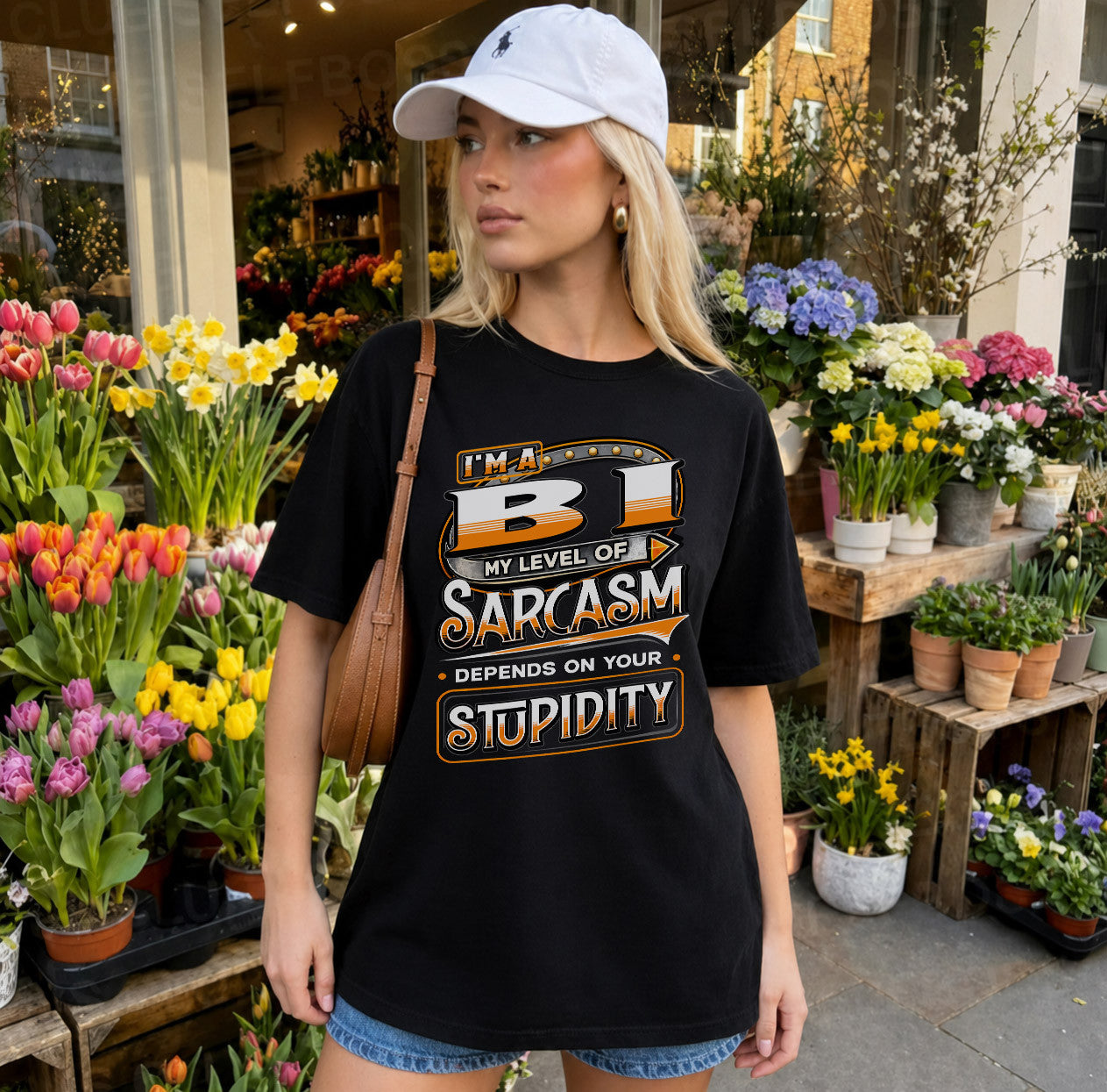BI TT88-K6-229 – Personalized Funny Sarcasm Apparel "My Level Of Sarcasm Depends On Your Stupidity"
