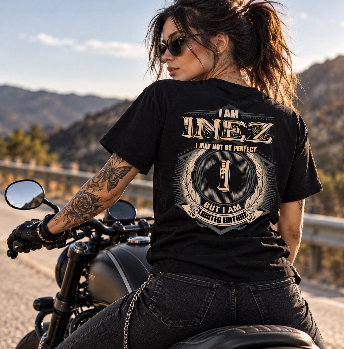 INEZ 2K-101–Personalized Name Quote Apparel “I Am NAME May Not Be Perfect But I Am Limited Edition”
