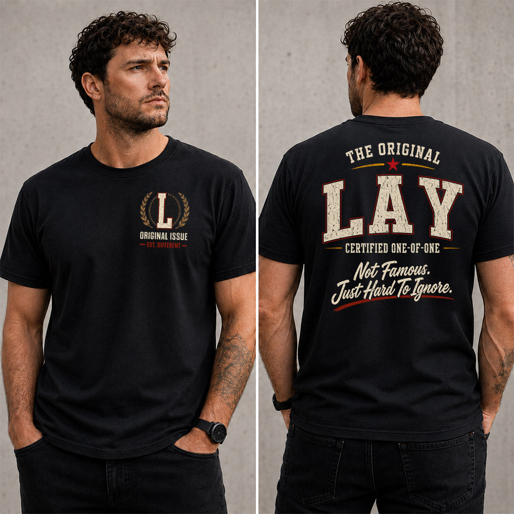 LAY W65-F6-168 – Personalized Original Issue Apparel “The Original NAME Certified One-of-One"