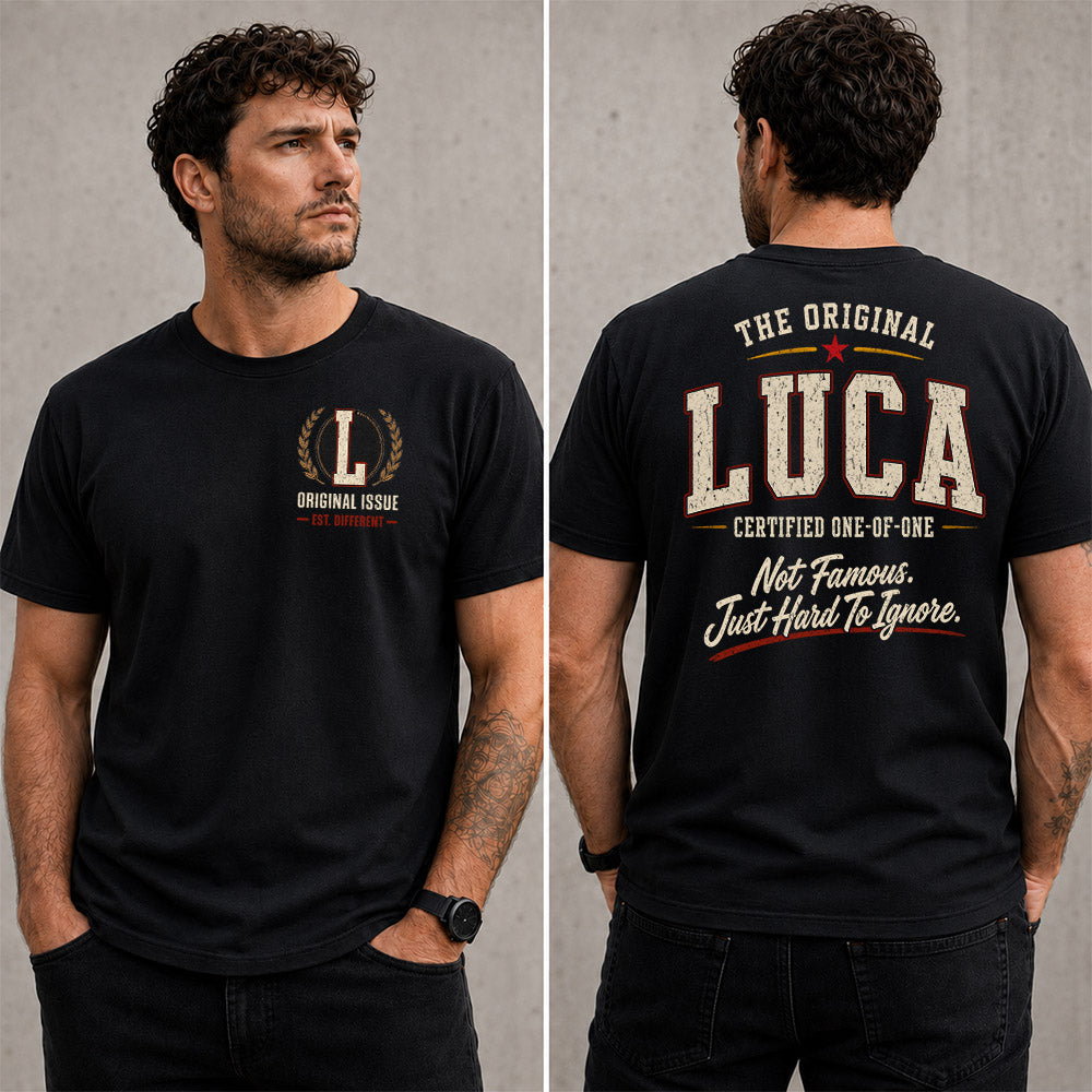 LUCA W65-F6-168 – Personalized Original Issue Apparel “The Original NAME Certified One-of-One"