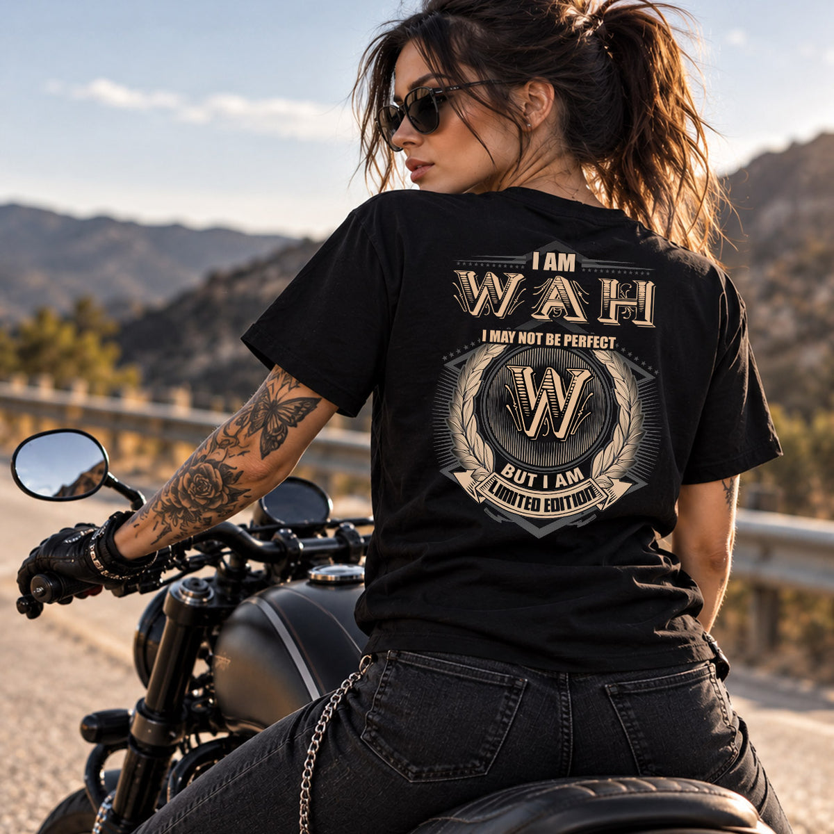 WAH 2K-101–Personalized Name Quote Apparel “I Am NAME May Not Be Perfect But I Am Limited Edition”