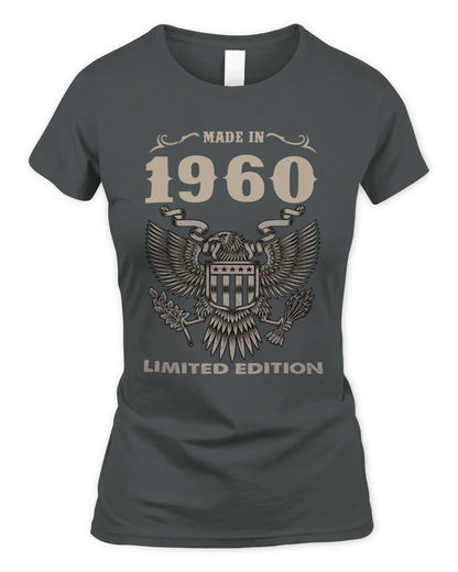 1960 HH89-K2 – Classic Birth Year Limited Edition T-Shirt - Women's Standard T-Shirt - Charcoal