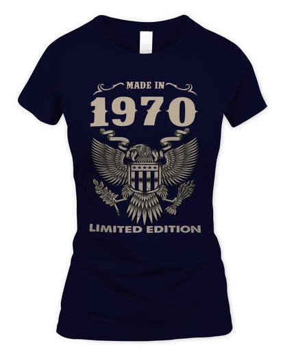 1970 HH89-K2 – Classic Birth Year Limited Edition T-Shirt - Women's Standard T-Shirt - Navy