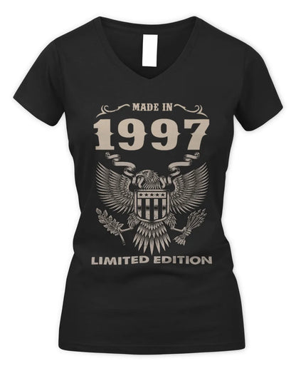 1997 HH89-K2 – Classic Birth Year Limited Edition T-Shirt - Women's V-Neck T-Shirt - Black