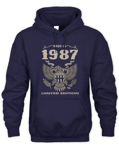 1987 HH89-K2 – Classic Birth Year Limited Edition T-Shirt - Unisex Hoodie - Navy