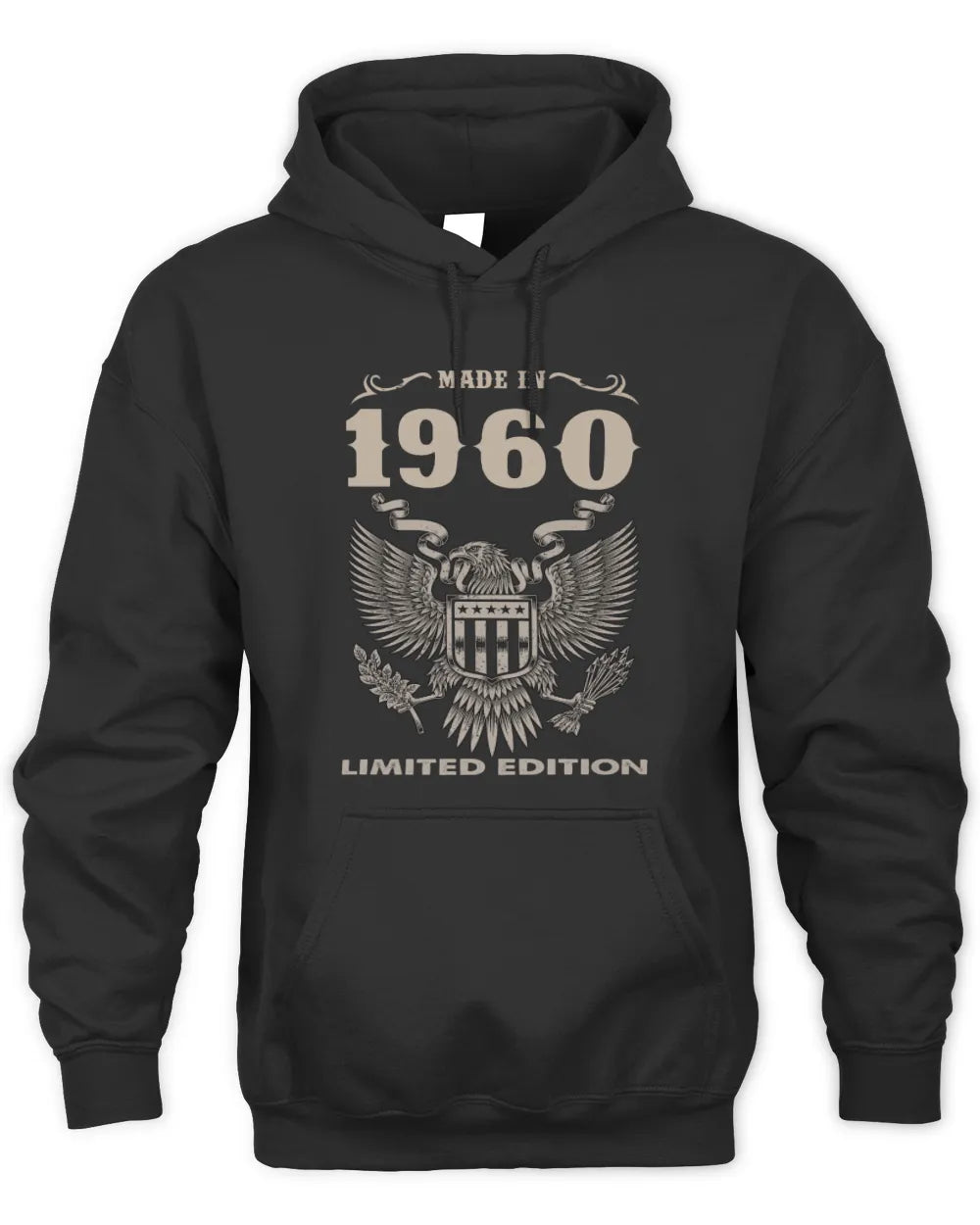 1960 HH89-K2 – Classic Birth Year Limited Edition T-Shirt - Unisex Hoodie - Black