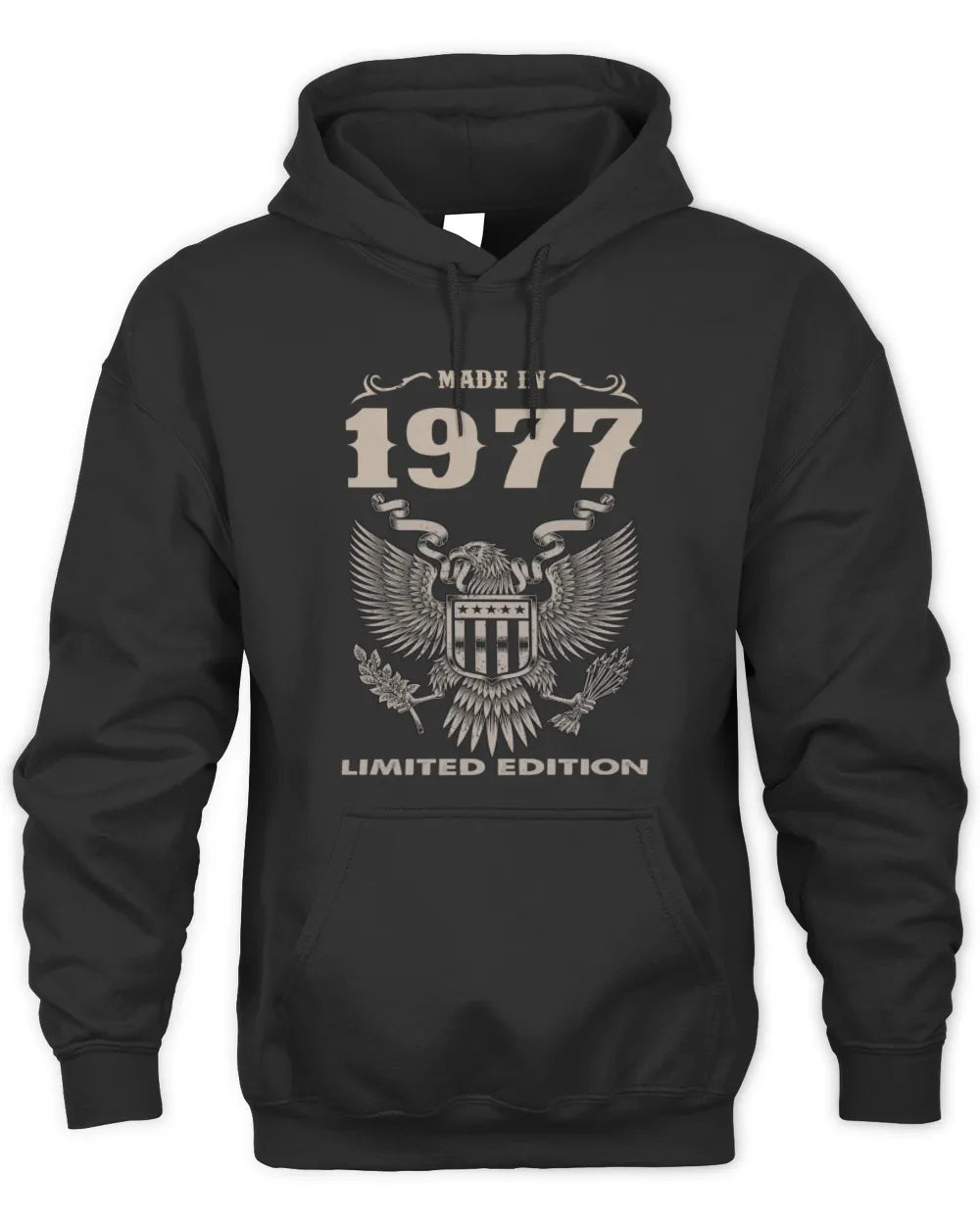 1977 HH89-K2 – Classic Birth Year Limited Edition T-Shirt - Unisex Hoodie - Black