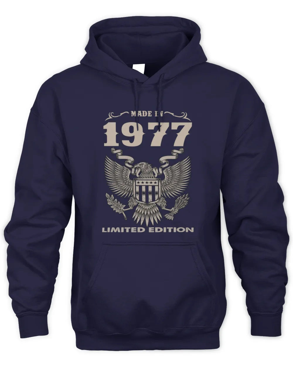 1977 HH89-K2 – Classic Birth Year Limited Edition T-Shirt - Unisex Hoodie - Navy