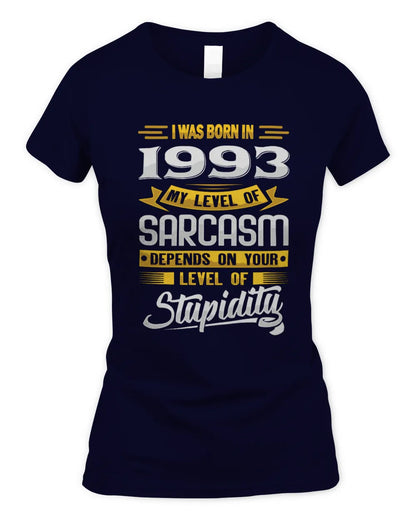 1993 HH88-K2 – Funny Birth Year Sarcasm Quote T-Shirt - Women's Standard T-Shirt - Navy