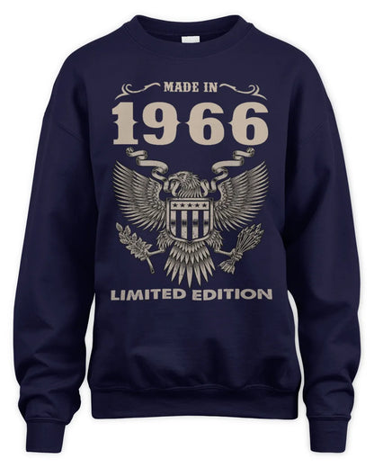 1966 HH89-K2 – Classic Birth Year Limited Edition T-Shirt - Unisex Sweatshirt - Navy