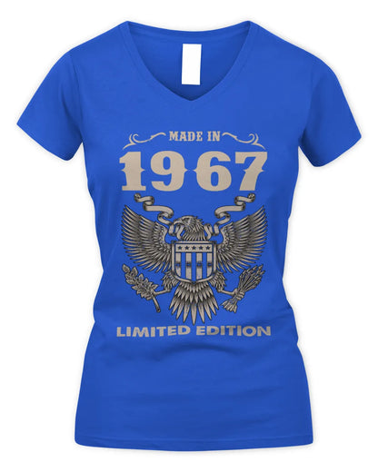 1967 HH89-K2 – Classic Birth Year Limited Edition T-Shirt - Women's V-Neck T-Shirt - Royal