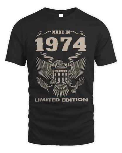 1974 HH89-K2 – Classic Birth Year Limited Edition T-Shirt - Unisex Standard T-Shirt - Black