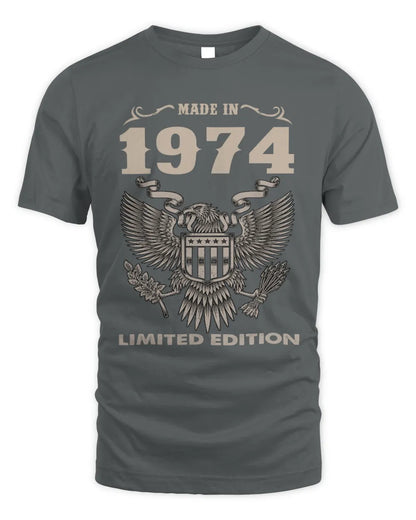 1974 HH89-K2 – Classic Birth Year Limited Edition T-Shirt - Unisex Standard T-Shirt - Charcoal