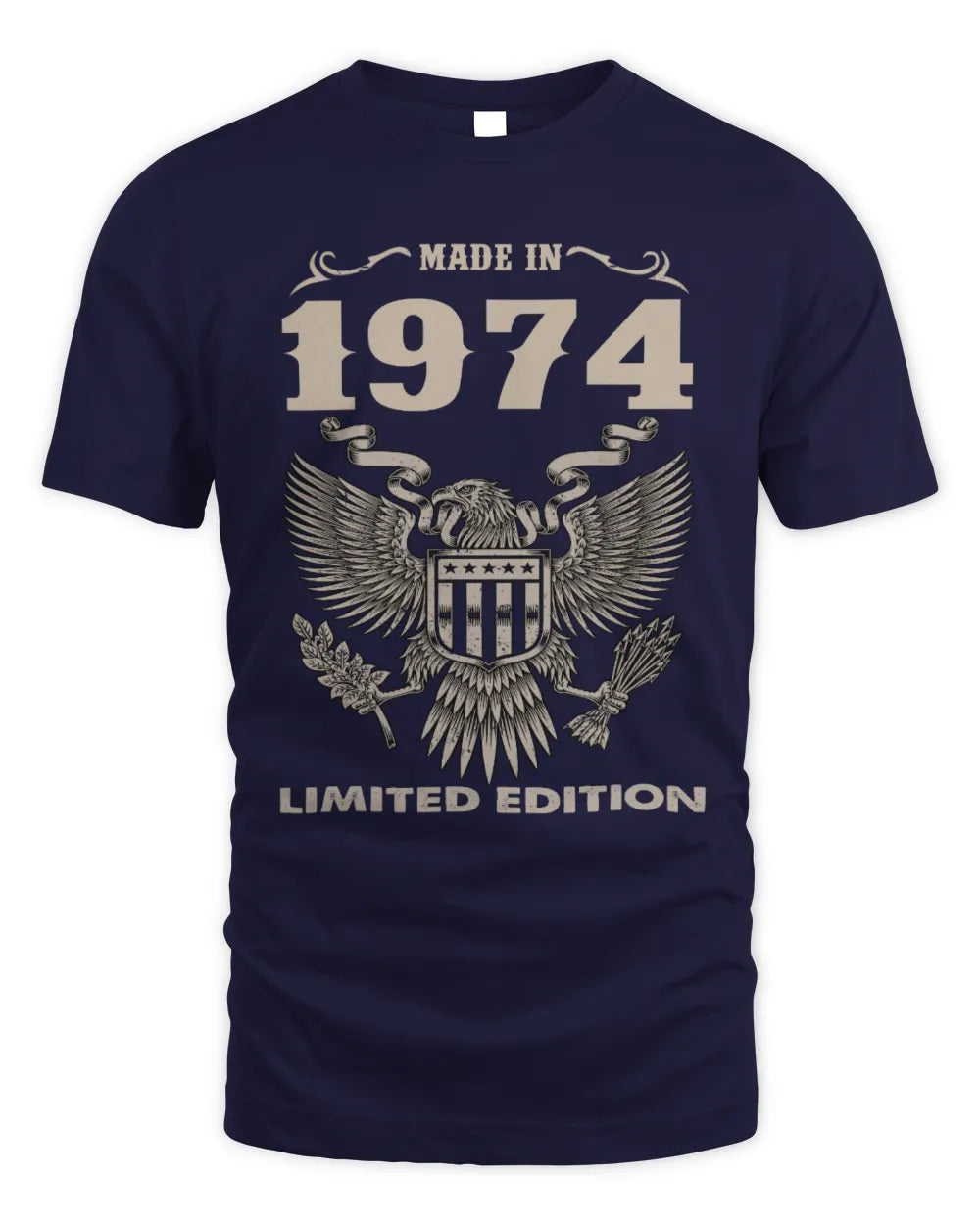 1974 HH89-K2 – Classic Birth Year Limited Edition T-Shirt - Unisex Standard T-Shirt - Navy