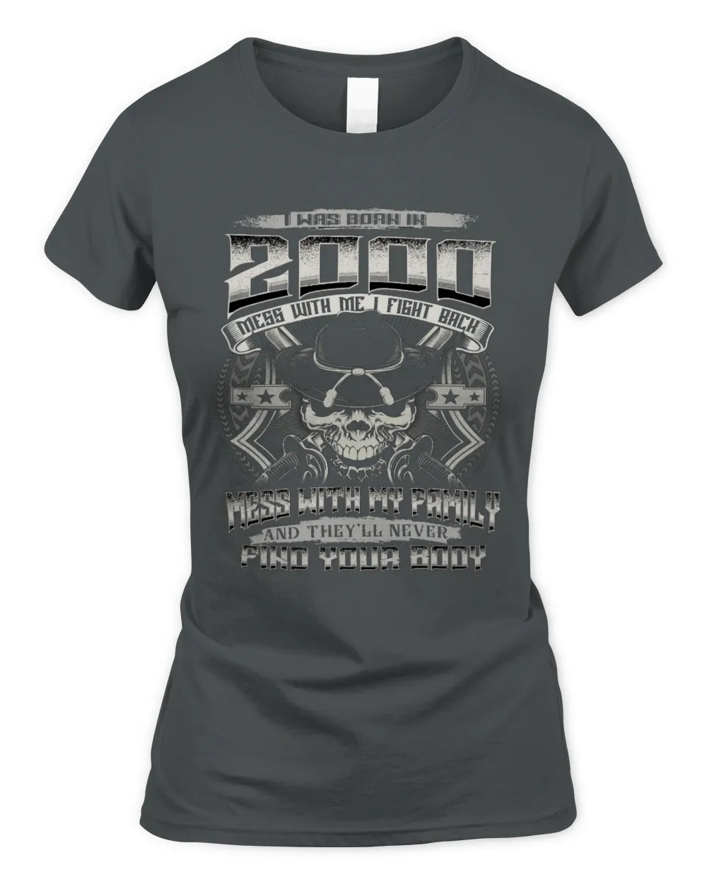 2000 HH89-K2 – T-shirt – Theme: "Birth Year – Family Always Protects" - Women's Standard T-Shirt - Charcoal