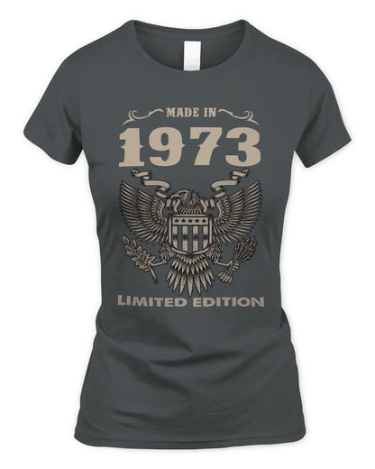 1973 HH89-K2 – Classic Birth Year Limited Edition T-Shirt - Women's Standard T-Shirt - Charcoal