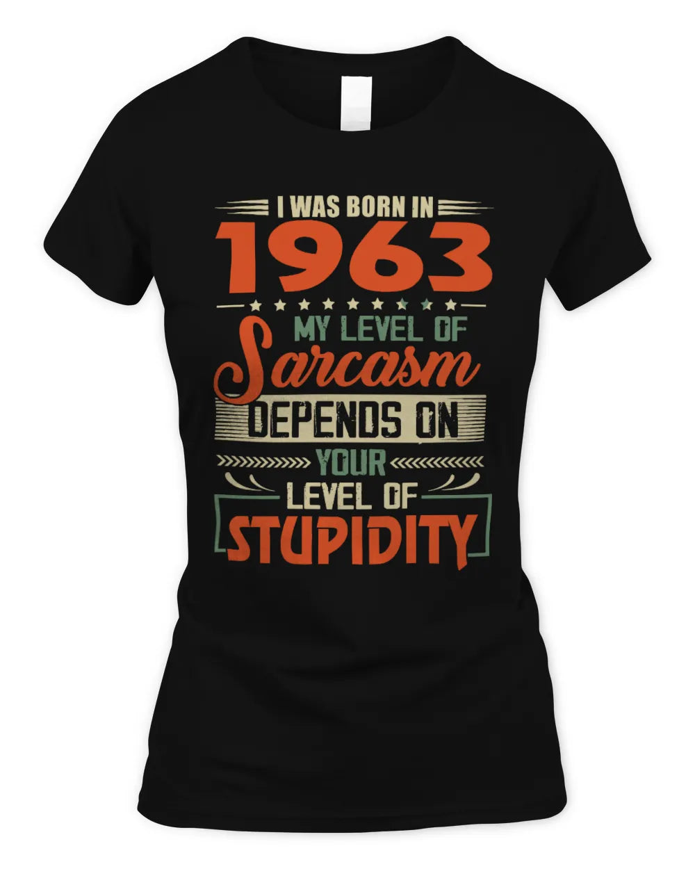 1963 HH89-K2 – Vintage Born to Be Sarcastic T-Shirt - Women's Standard T-Shirt - Black