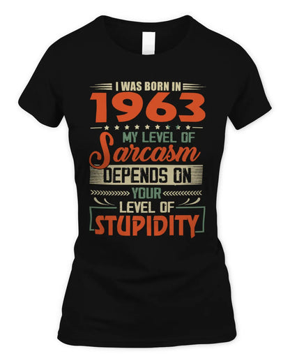 1963 HH89-K2 – Vintage Born to Be Sarcastic T-Shirt - Women's Standard T-Shirt - Black