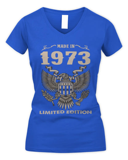 1973 HH89-K2 – Classic Birth Year Limited Edition T-Shirt - Women's V-Neck T-Shirt - Royal