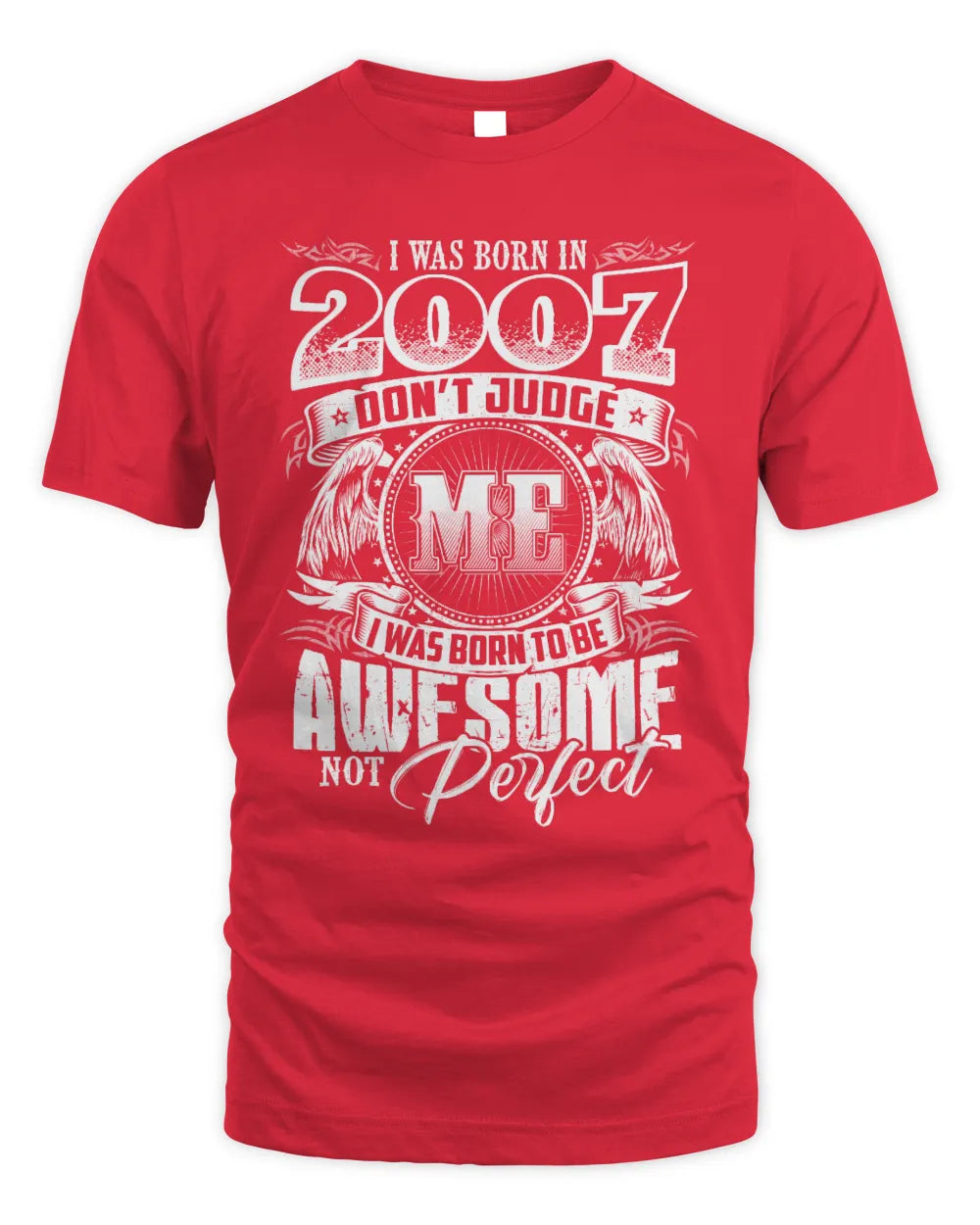 2007 HH89-K2 – Awesome Birth Year Quote T-Shirt - Unisex Standard T-Shirt - Red
