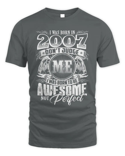2007 HH89-K2 – Awesome Birth Year Quote T-Shirt - Unisex Standard T-Shirt - Charcoal