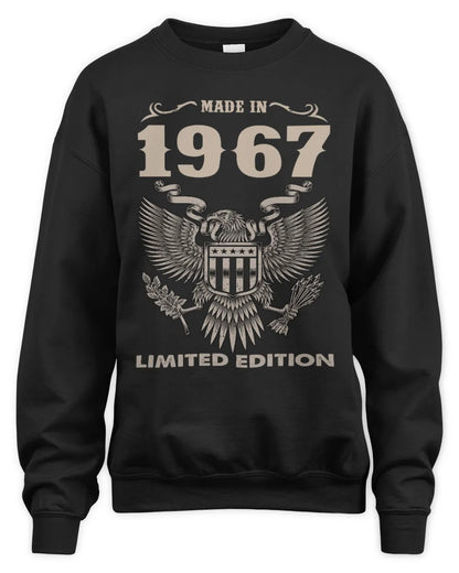 1967 HH89-K2 – Classic Birth Year Limited Edition T-Shirt - Unisex Sweatshirt - Black