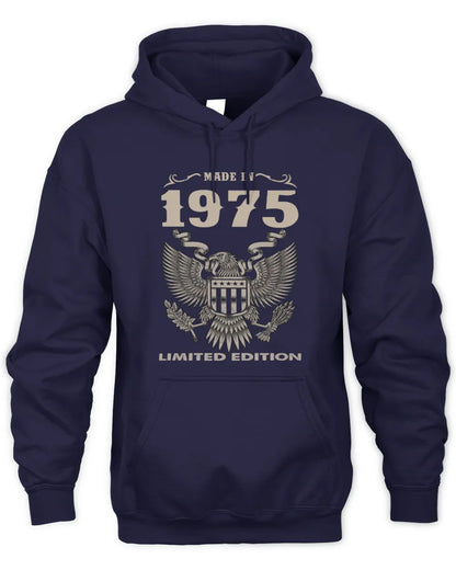 1975 HH89-K2 – Classic Birth Year Limited Edition T-Shirt - Unisex Hoodie - Navy