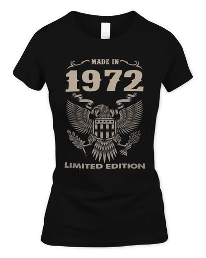 1972 HH89-K2 – Classic Birth Year Limited Edition T-Shirt - Women's Standard T-Shirt - Black