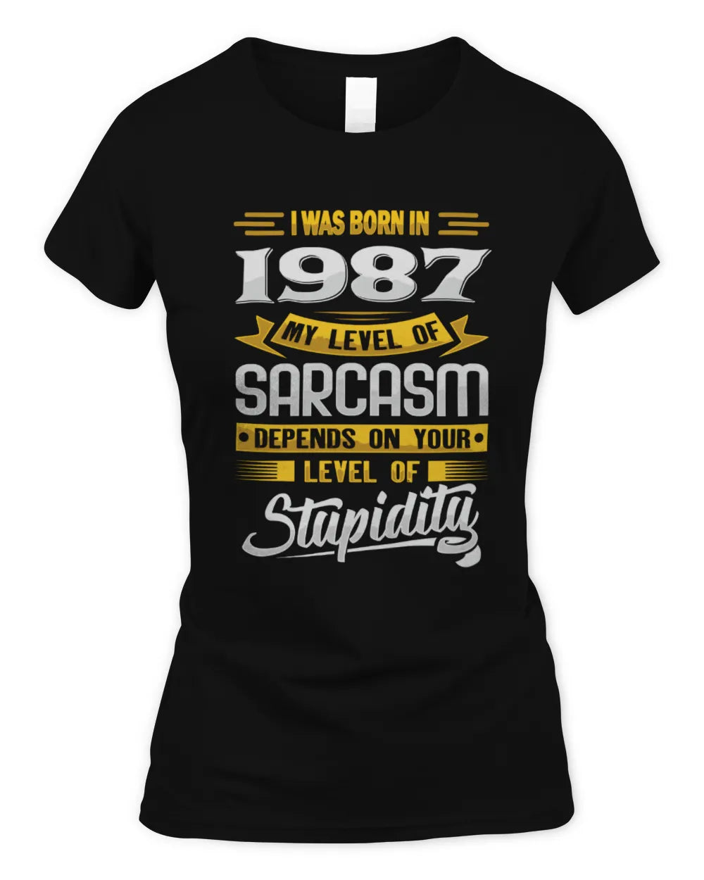 1987 HH88-K2 – Funny Birth Year Sarcasm Quote T-Shirt - Women's Standard T-Shirt - Black