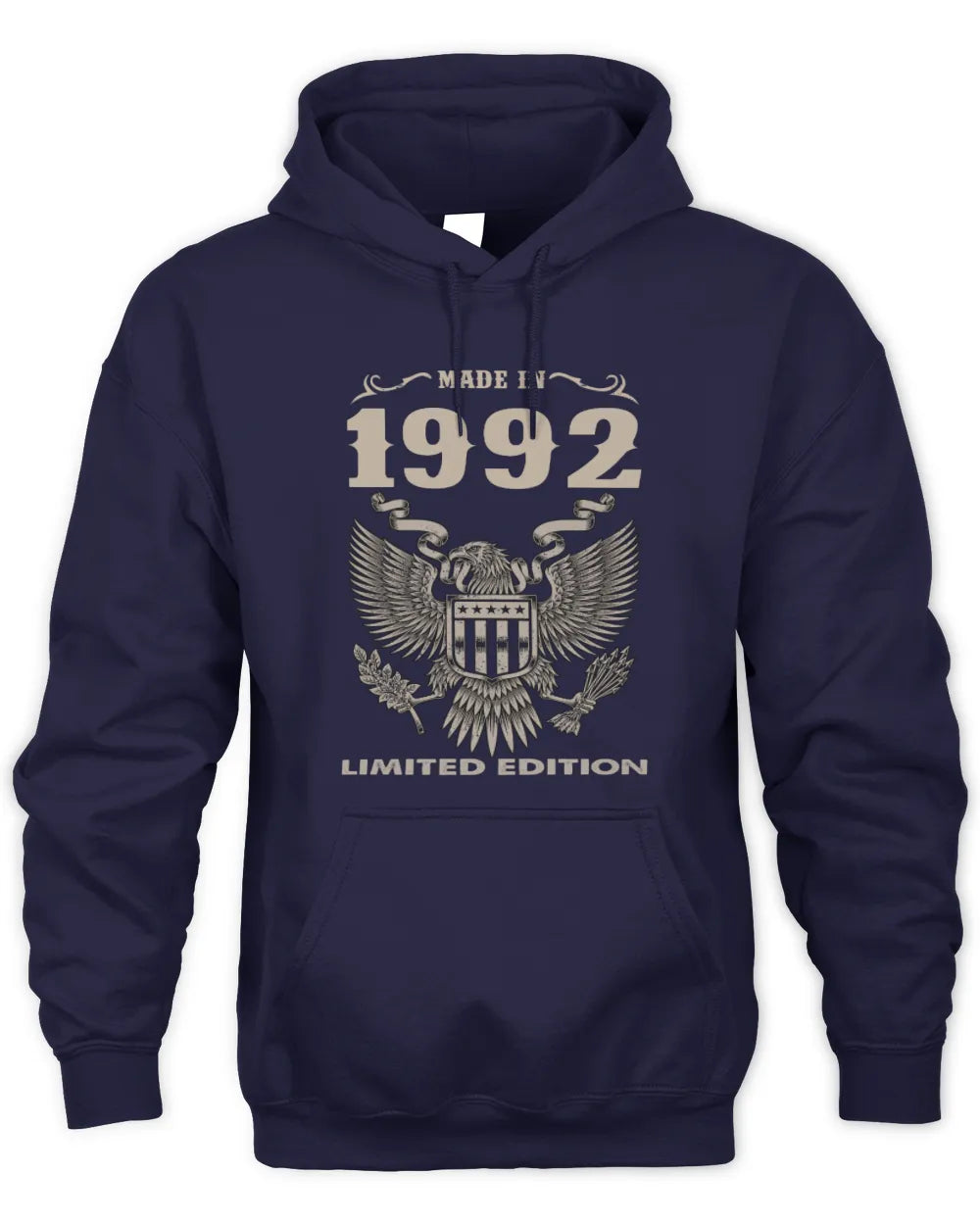 1992 HH89-K2 – Classic Birth Year Limited Edition T-Shirt - Unisex Hoodie - Navy