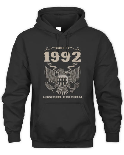 1992 HH89-K2 – Classic Birth Year Limited Edition T-Shirt - Unisex Hoodie - Black