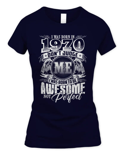 1970 HH89-K2 – Awesome Birth Year Quote T-Shirt - Women's Standard T-Shirt - Navy