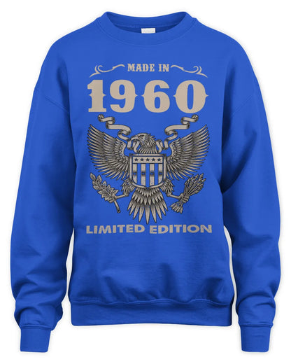 1960 HH89-K2 – Classic Birth Year Limited Edition T-Shirt - Unisex Sweatshirt - Royal