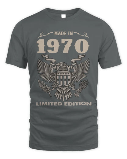 1970 HH89-K2 – Classic Birth Year Limited Edition T-Shirt - Unisex Standard T-Shirt - Charcoal