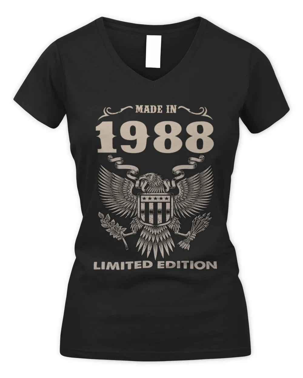 1988 HH89-K2 – Classic Birth Year Limited Edition T-Shirt - Women's V-Neck T-Shirt - Black