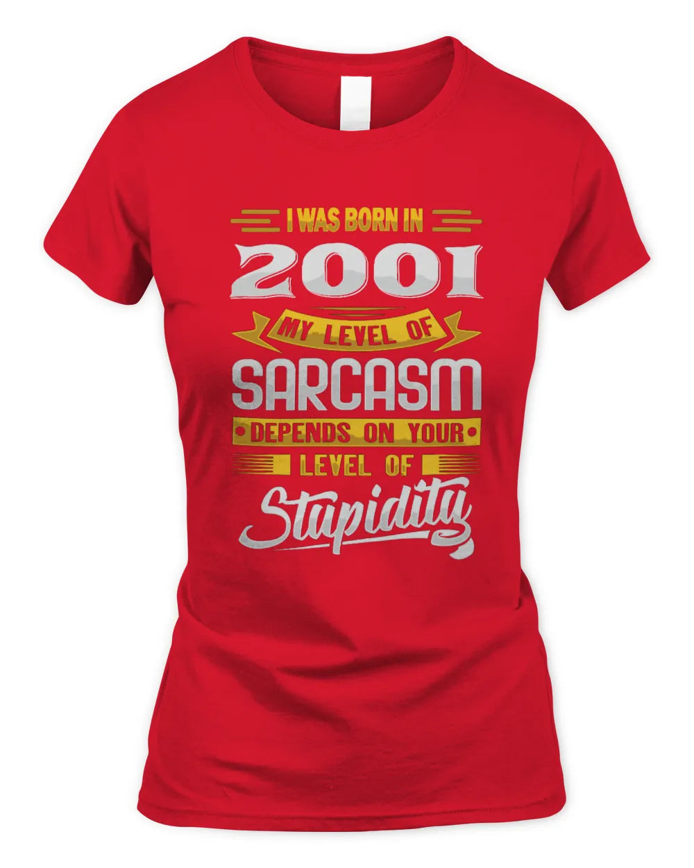2001 HH88-K2 – Funny Birth Year Sarcasm Quote T-Shirt - Women's Standard T-Shirt - Red