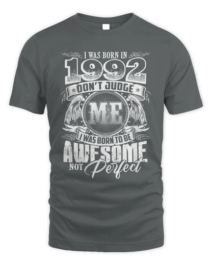 1992 HH89-K2 – Awesome Birth Year Quote T-Shirt - Unisex Standard T-Shirt - Charcoal