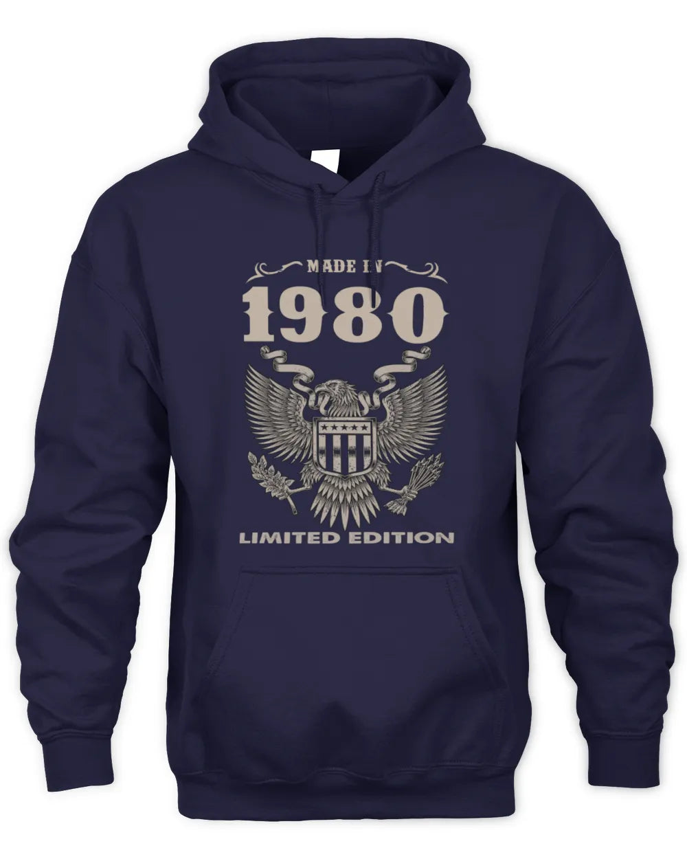 1980 HH89-K2 – Classic Birth Year Limited Edition T-Shirt - Unisex Hoodie - Navy