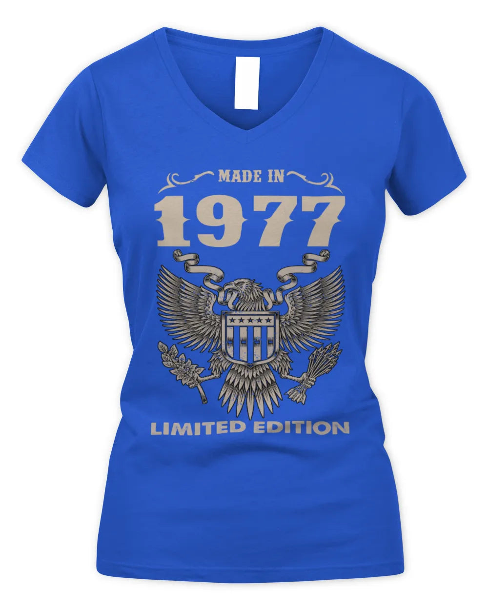 1977 HH89-K2 – Classic Birth Year Limited Edition T-Shirt - Women's V-Neck T-Shirt - Royal