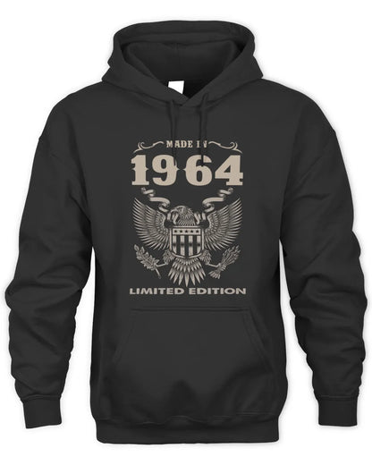 1964 HH89-K2 – Classic Birth Year Limited Edition T-Shirt - Unisex Hoodie - Black