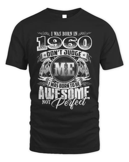 1960 HH89-K2 – Awesome Birth Year Quote T-Shirt - Unisex Standard T-Shirt - Black