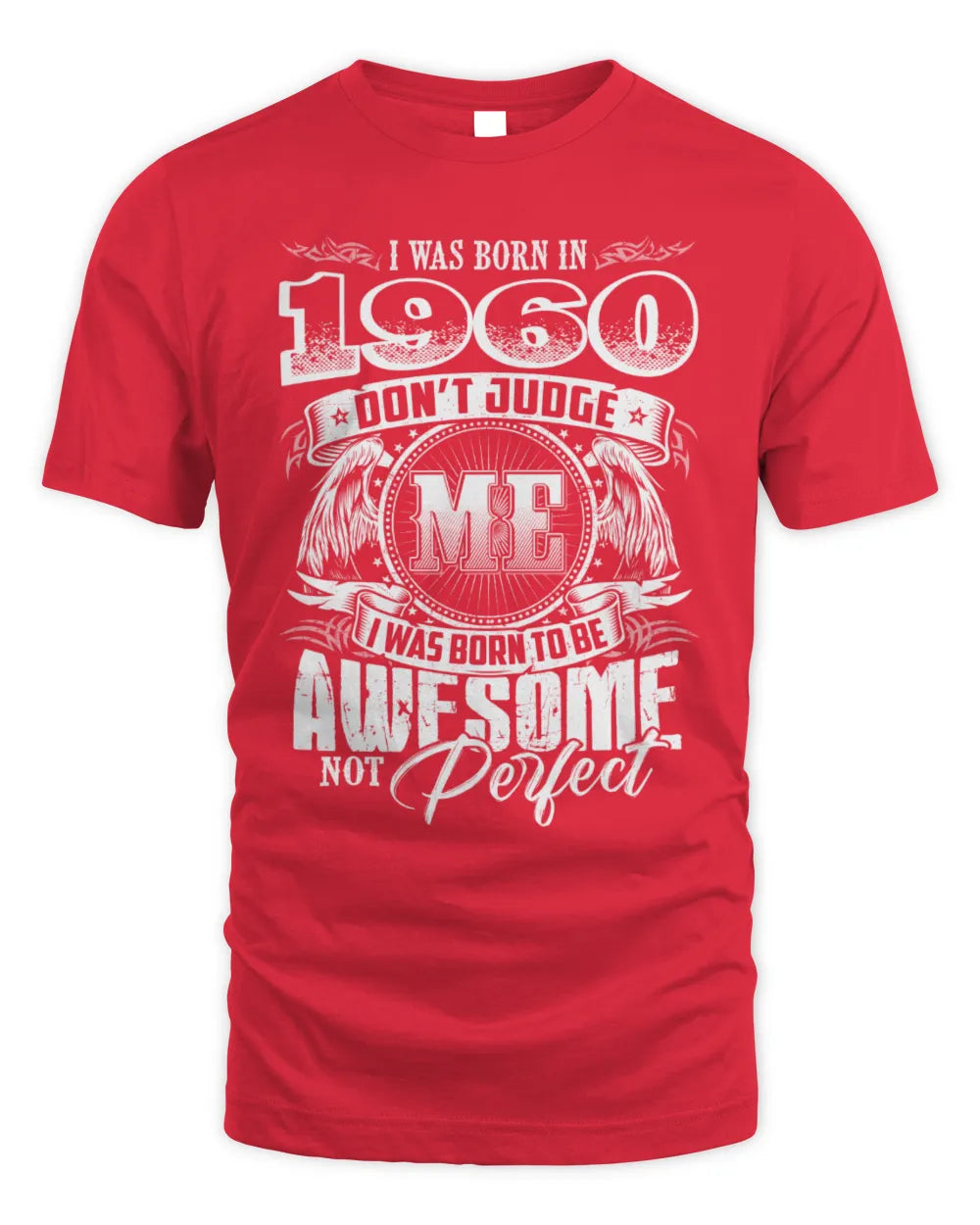 1960 HH89-K2 – Awesome Birth Year Quote T-Shirt - Unisex Standard T-Shirt - Red
