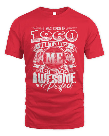 1960 HH89-K2 – Awesome Birth Year Quote T-Shirt - Unisex Standard T-Shirt - Red