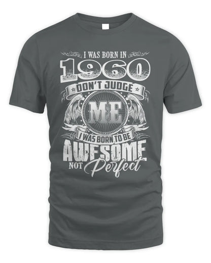 1960 HH89-K2 – Awesome Birth Year Quote T-Shirt - Unisex Standard T-Shirt - Charcoal