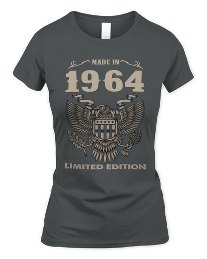1964 HH89-K2 – Classic Birth Year Limited Edition T-Shirt - Women's Standard T-Shirt - Charcoal