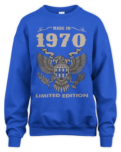 1970 HH89-K2 – Classic Birth Year Limited Edition T-Shirt - Unisex Sweatshirt - Royal
